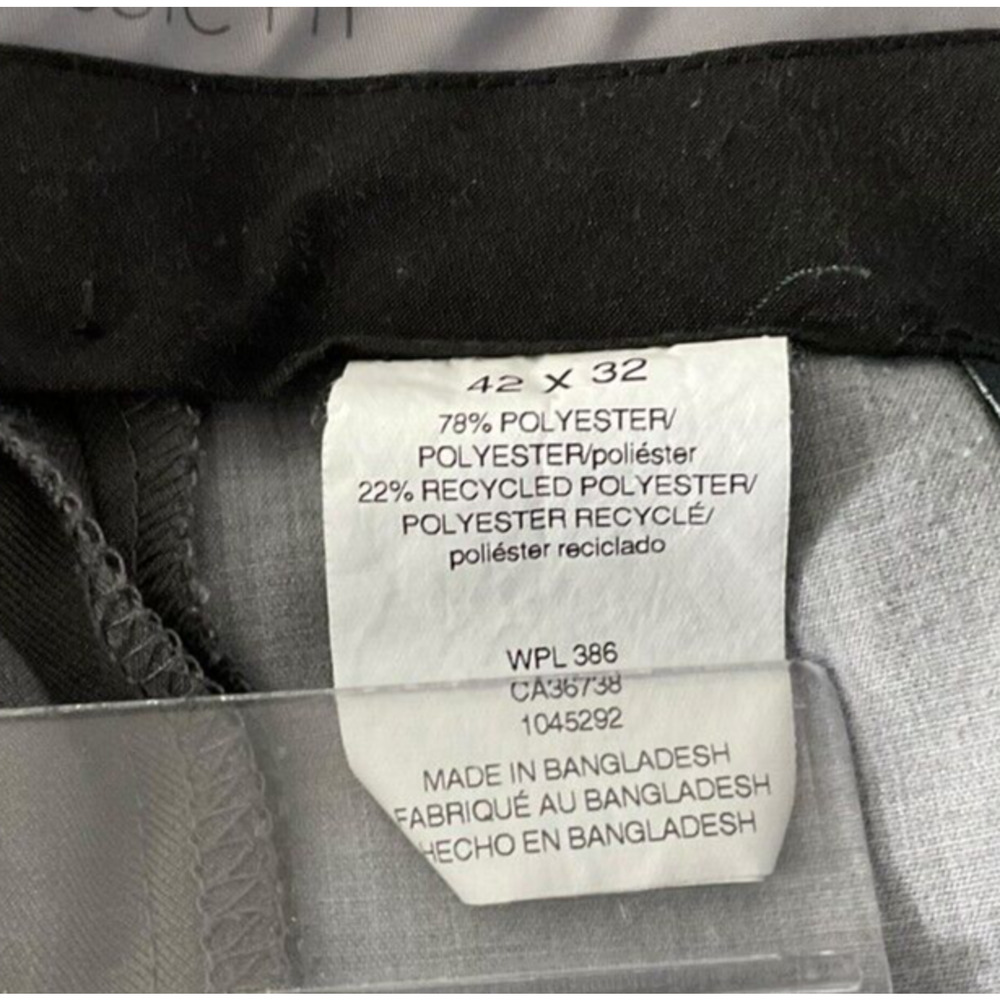Haggar Classic Fit Premium Stretch Dress Pants 42x32‎ Gray - Picture 7 of 13